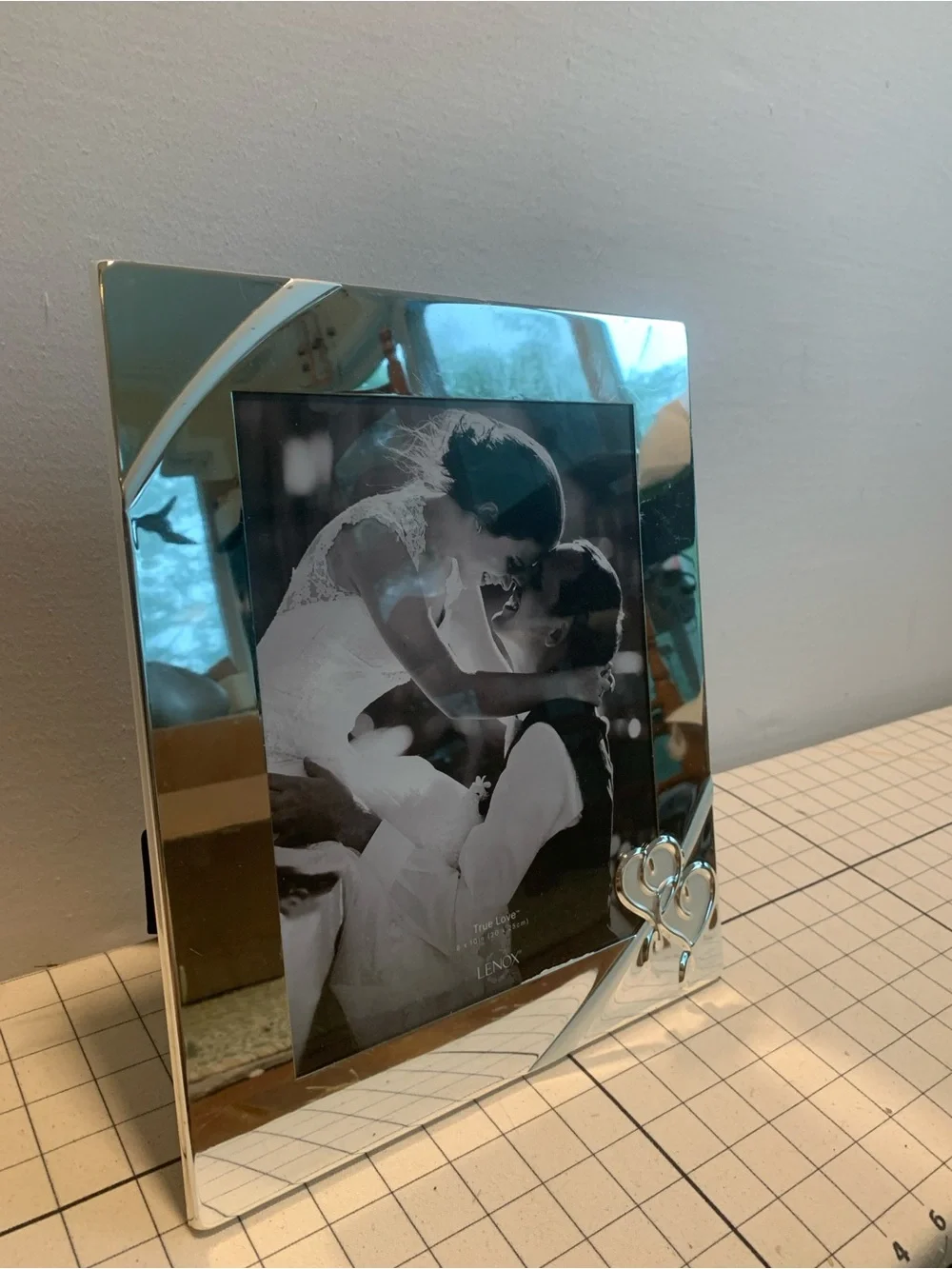 Lenox “True Love” Photo Frame with Interlocking Heart Accent